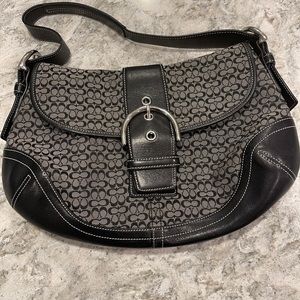 Coach Signature SOHO bag. Model 6808 black & grey